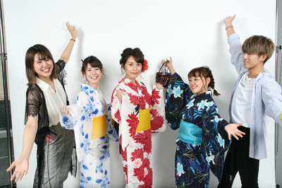 浴衣のヘアメイクショー 専門学校エビスビューティカレッジ 渋谷 美容専門学校